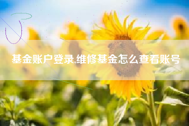 基金账户登录,维修基金怎么查看账号