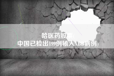 哈医药股票(
中国已检出199例输入XBB病例)