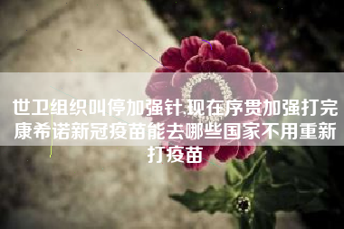 世卫组织叫停加强针,现在序贯加强打完康希诺新冠疫苗能去哪些国家不用重新打疫苗