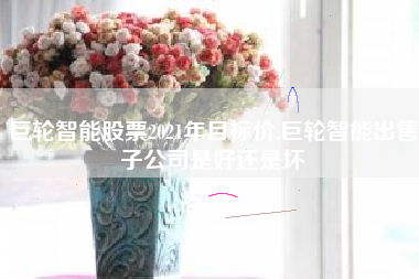巨轮智能股票2021年目标价,巨轮智能出售子公司是好还是坏