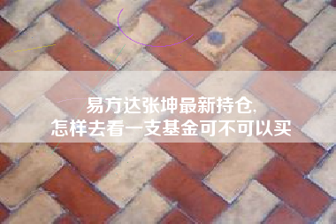 易方达张坤最新持仓,
怎样去看一支基金可不可以买