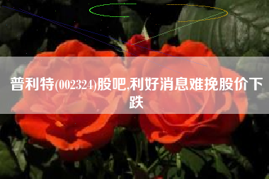 普利特(002324)股吧,利好消息难挽股价下跌