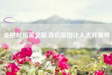 金融时报英文版,背后原因让人大开眼界