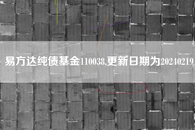易方达纯债基金110038,更新日期为20240219