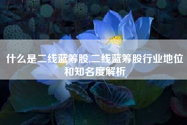 什么是二线蓝筹股,二线蓝筹股行业地位和知名度解析