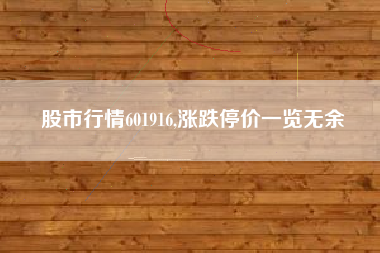 股市行情601916,涨跌停价一览无余