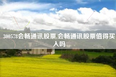300578会畅通讯股票,会畅通讯股票值得买入吗