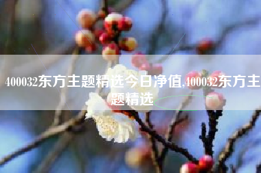 400032东方主题精选今日净值,400032东方主题精选