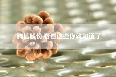 腾信股份,看看这些你就知道了