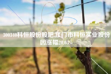 300340科恒股份股吧,江门市科恒实业股份因涨幅20.03%