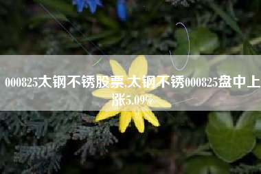 000825太钢不锈股票,太钢不锈000825盘中上涨5.09%