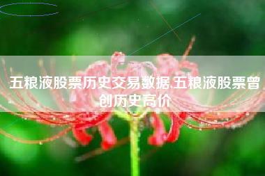 五粮液股票历史交易数据,五粮液股票曾创历史高价