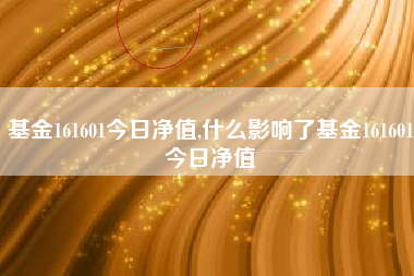 基金161601今日净值,什么影响了基金161601今日净值