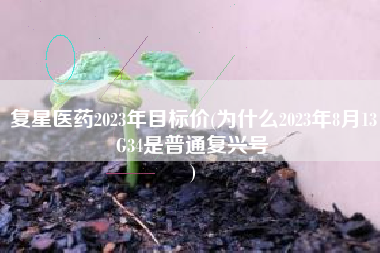 复星医药2023年目标价(为什么2023年8月13G34是普通复兴号
) 复星医药2023年目标价(为什么2023年8月13G34是普通复兴号
)