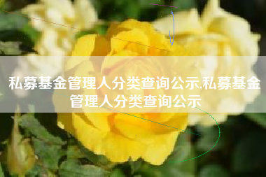 私募基金管理人分类查询公示,私募基金管理人分类查询公示