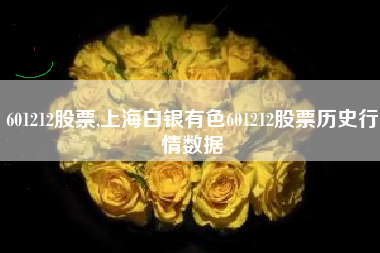 601212股票,上海白银有色601212股票历史行情数据