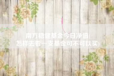 南方稳健基金今日净值(
怎样去看一支基金可不可以买)