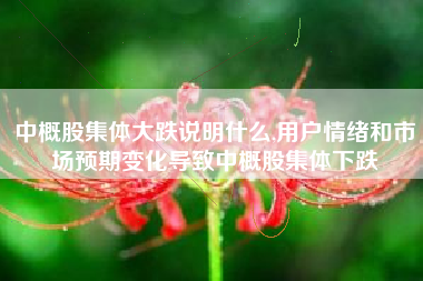 中概股集体大跌说明什么,用户情绪和市场预期变化导致中概股集体下跌