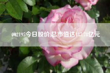002195今日股价,总市值达187.78亿元
