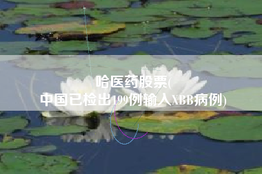 哈医药股票(
中国已检出199例输入XBB病例)