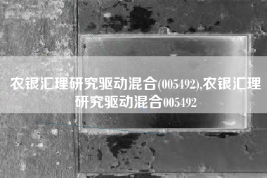 农银汇理研究驱动混合(005492),农银汇理研究驱动混合005492