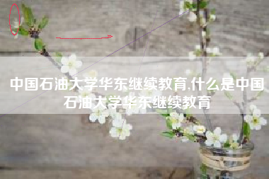 中国石油大学华东继续教育,什么是中国石油大学华东继续教育