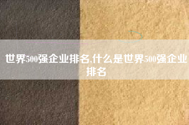 世界500强企业排名,什么是世界500强企业排名