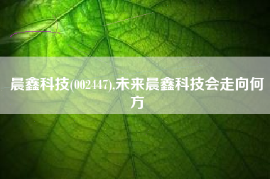 晨鑫科技(002447),未来晨鑫科技会走向何方
