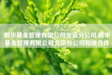 鹏华基金管理有限公司北京分公司,鹏华基金管理有限公司北京分公司和谁合作