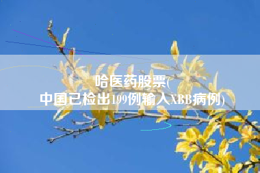哈医药股票(
中国已检出199例输入XBB病例)
