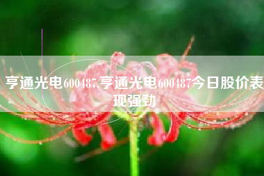 亨通光电600487,亨通光电600487今日股价表现强劲