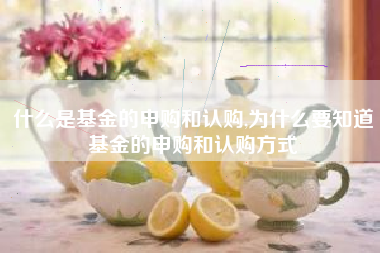 什么是基金的申购和认购,为什么要知道基金的申购和认购方式