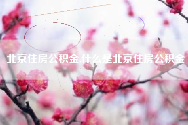 北京住房公积金,什么是北京住房公积金