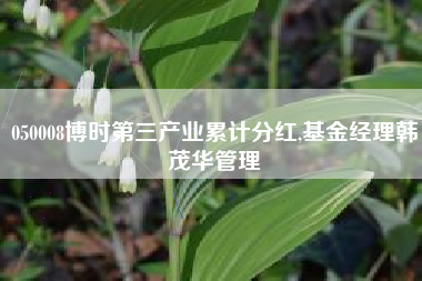 050008博时第三产业累计分红,基金经理韩茂华管理