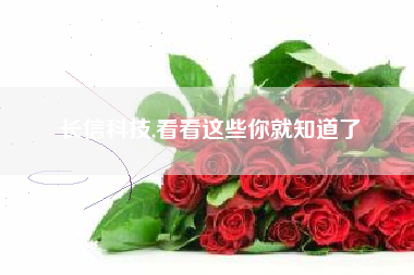 长信科技,看看这些你就知道了