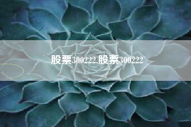 股票300222,股票300222