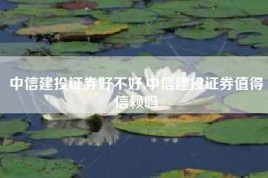 中信建投证券好不好,中信建投证券值得信赖吗