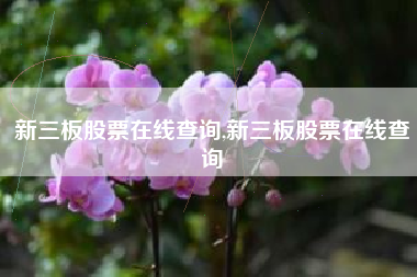 新三板股票在线查询,新三板股票在线查询