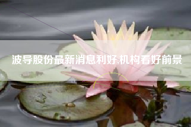 波导股份最新消息利好,机构看好前景