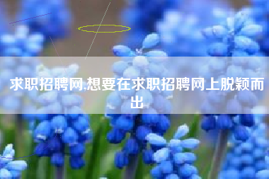 求职招聘网,想要在求职招聘网上脱颖而出