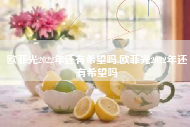 欧菲光2022年还有希望吗,欧菲光2022年还有希望吗
