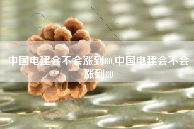 中国电建会不会涨到80,中国电建会不会涨到80