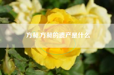 方昶,方昶的遗产是什么