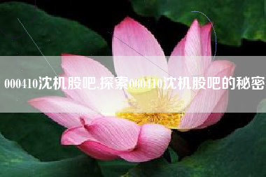 000410沈机股吧,探索000410沈机股吧的秘密