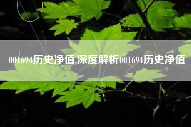 001694历史净值,深度解析001694历史净值