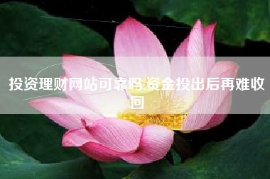 投资理财网站可靠吗,资金投出后再难收回