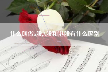 什么叫做a股,A股和港股有什么区别