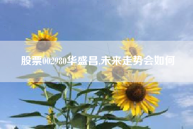 股票002980华盛昌,未来走势会如何