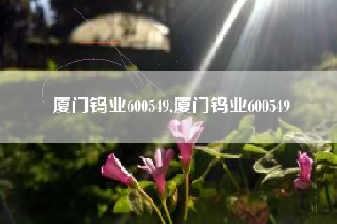 厦门钨业600549,厦门钨业600549