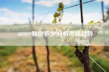 603019股价多少,分析市场趋势